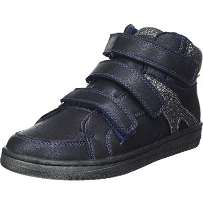 Kickers Lohan, hohe Sneaker, Unisex, Kinder, Marineblau, Silber glänzend, 25 EU Kickers Lohan, hohe Sneaker, Unisex, Kinder, Marineblau, Silber glänzend, 25 EU