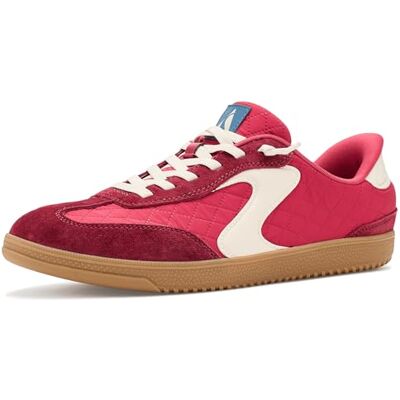 Skechers Damen Hotshot Soft Luxe Slip-InTurnschuhe, Red Mesh Leather Off White Trim, 37.5 EU Skechers Damen Hotshot Soft Luxe Slip-InTurnschuhe, Red Mesh Leather Off White Trim, 37.5 EU