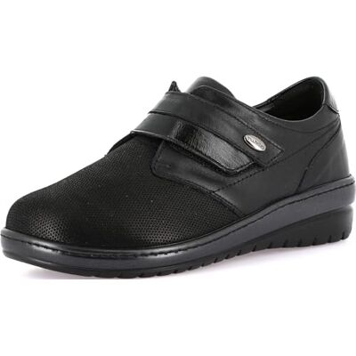 GRÜNLAND -NILE-Komfort-Schuh mit Klettverschluss für den täglichen Gebrauch, angepasste Sohle, herausnehmbare Re-Soft-Innensohle aus Kork und Leder und 3,5 cm hoher Keilabsatz GRÜNLAND -NILE-Komfort-Schuh mit Klettverschluss für den täglichen Gebrauch, angepasste Sohle, herausnehmbare Re-Soft-Innensohle aus Kork und Leder und 3,5 cm hoher Keilabsatz