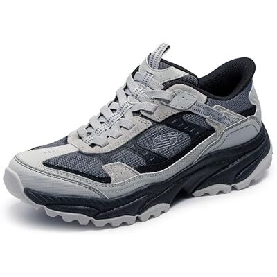 Skechers Regatta Ly Fairweath Damen-Gummistiefel, Graues Wildleder, synthetisch, schwarzer Rand, 40 EU Skechers Regatta Ly Fairweath Damen-Gummistiefel, Graues Wildleder, synthetisch, schwarzer Rand, 40 EU