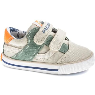 Pablosky Gummi 984630, Baby-Sneaker, Beige, 22 EU Breite Pablosky Gummi 984630, Baby-Sneaker, Beige, 22 EU Breite