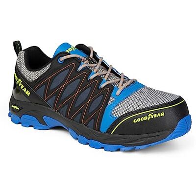 Goodyear Herren Metallfreie Arbeitssicherheit Trainer Mit Non Metallic Stoffkappe S1p / Sra Hro Construction Boot, Blau Schwarz, 40 EU Goodyear Herren Metallfreie Arbeitssicherheit Trainer Mit Non Metallic Stoffkappe S1p / Sra Hro Construction Boot, Blau Schwarz, 40 EU