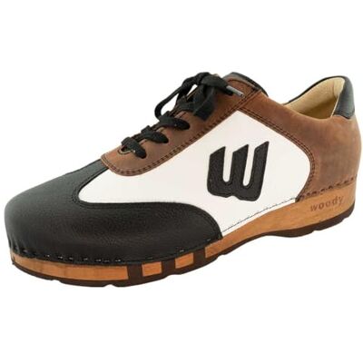 woody Herren Niki Clog Sneaker, Cervo Nero-Tabacco, Größe 41 woody Herren Niki Clog Sneaker, Cervo Nero-Tabacco, Größe 41