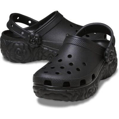 Crocs ,Damen,Classic Platform Bloom Clog,Schwarz,36-37 Crocs ,Damen,Classic Platform Bloom Clog,Schwarz,36-37