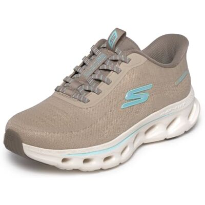 Skechers Damen Go Walk Glide-Step 2.0 Maria Turnschuhe, Taupe Textile Yellow Trim, 37.5 EU Skechers Damen Go Walk Glide-Step 2.0 Maria Turnschuhe, Taupe Textile Yellow Trim, 37.5 EU