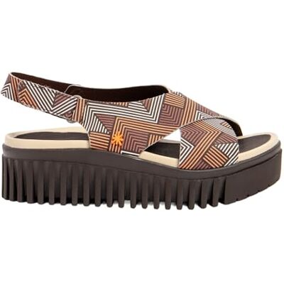 ART Damen 1574 Brighton Flat Sandal, Lines Brown, 40.5 EU ART Damen 1574 Brighton Flat Sandal, Lines Brown, 40.5 EU