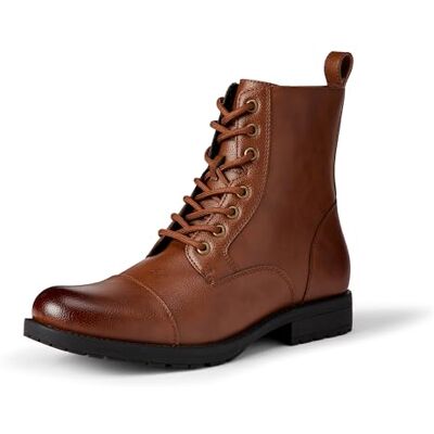 Amazon Herren Schnürstiefel Mit Zehenkappe Und Reißverschluss, Dunkelbronze, 41.5 EU Amazon Herren Schnürstiefel Mit Zehenkappe Und Reißverschluss, Dunkelbronze, 41.5 EU