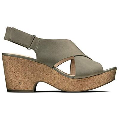 Clarks Maritsa Lara, Damen Slingback Sandalen, Beige (Sage Nubuck Sage Nubuck), 38 EU (5 UK) Clarks Maritsa Lara, Damen Slingback Sandalen, Beige (Sage Nubuck Sage Nubuck), 38 EU (5 UK)