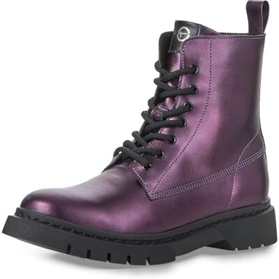 Tamaris Damen Stiefelette Blockabsatz Wechselfußbett; PURPLE METALLIC, EU 37 Tamaris Damen Stiefelette Blockabsatz Wechselfußbett; PURPLE METALLIC, EU 37