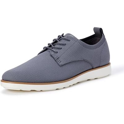 Amazon Herren Derby-Anzug-Sneaker, Business-Sneaker, Strick-Obermaterial, Grau, 45 EU Amazon Herren Derby-Anzug-Sneaker, Business-Sneaker, Strick-Obermaterial, Grau, 45 EU