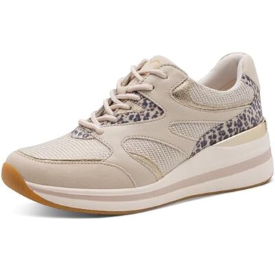 MARCO TOZZI Damen Sneaker weiches Feel Me Wechselfußbett weiches Innenfutter Elastisch, beige (Cream Comb), 40 EU MARCO TOZZI Damen Sneaker weiches Feel Me Wechselfußbett weiches Innenfutter Elastisch, beige (Cream Comb), 40 EU