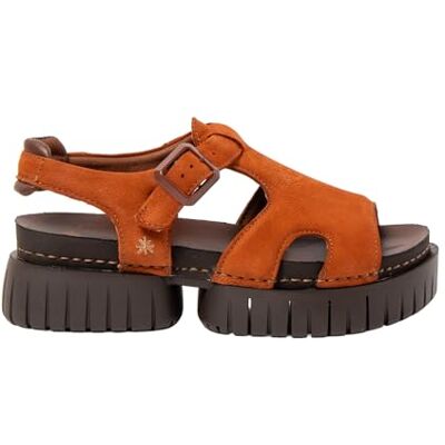 ART 1882 Madeira Flache Damen-Sandalen, Dunkelorange-Brown, Größe 41 ART 1882 Madeira Flache Damen-Sandalen, Dunkelorange-Brown, Größe 41