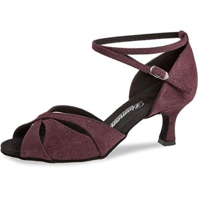 Diamant Damen Tanzschuhe 141-077-567 Veloursleder Bordeaux Glitter 5 cm Flare Special Edition Größe 4 Diamant Damen Tanzschuhe 141-077-567 Veloursleder Bordeaux Glitter 5 cm Flare Special Edition Größe 4