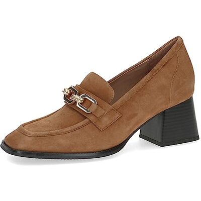 CAPRICE Damen Trotteur aus Leder mit Trapezabsatz, Braun (Brandy Suede), 36 EU CAPRICE Damen Trotteur aus Leder mit Trapezabsatz, Braun (Brandy Suede), 36 EU