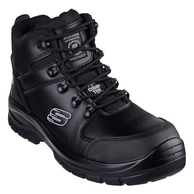 Skechers KILRAM Sicherheitsstiefel Herren S3L Composite Toe Leder durchtrittsicher rutschfest HRO FO SR Air-Cooled Memory Foam Schwarz Skechers KILRAM Sicherheitsstiefel Herren S3L Composite Toe Leder durchtrittsicher rutschfest HRO FO SR Air-Cooled Memory Foam Schwarz