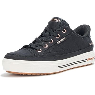 Skechers Women's Arch Fit Arcade-See Ya There Hands Free Slip-ins Sneaker, True Black, 35 EU Skechers Women's Arch Fit Arcade-See Ya There Hands Free Slip-ins Sneaker, True Black, 35 EU