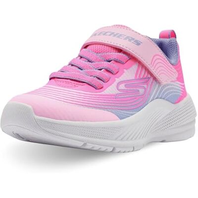 Skechers Mädchen Microspec Advance Sneaker, Pink Purple, 21 EU Skechers Mädchen Microspec Advance Sneaker, Pink Purple, 21 EU