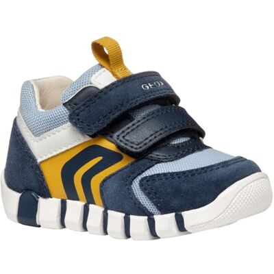 Geox Baby-Jungen B IUPIDOO Boy D Sneaker, Navy/Ochreyellow, 20 EU Geox Baby-Jungen B IUPIDOO Boy D Sneaker, Navy/Ochreyellow, 20 EU