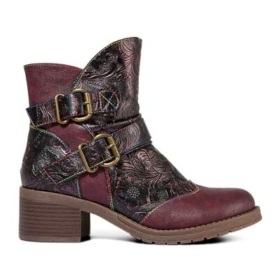 Joe Browns Damen Metalic Swirl Pattern Ankle Boots Stiefelette, violett, 38 EU Joe Browns Damen Metalic Swirl Pattern Ankle Boots Stiefelette, violett, 38 EU