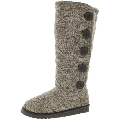 MUK LUKS Damen Malena Stiefel, Schwarzes Gitter, 37 EU MUK LUKS Damen Malena Stiefel, Schwarzes Gitter, 37 EU