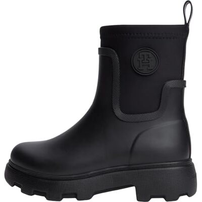 Tommy Hilfiger Damen Th Stamp Warm Ankle Rain Boot Fw0fw09544Rainboots, Black, 42 EU Tommy Hilfiger Damen Th Stamp Warm Ankle Rain Boot Fw0fw09544Rainboots, Black, 42 EU