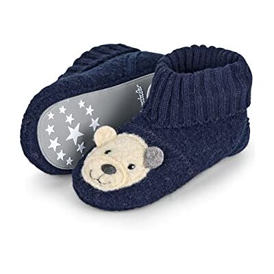 Sterntaler Jungen Hausschuhe Baby Hausschuh Filz Eisbär Elia, Marine, 18 EU Sterntaler Jungen Hausschuhe Baby Hausschuh Filz Eisbär Elia, Marine, 18 EU