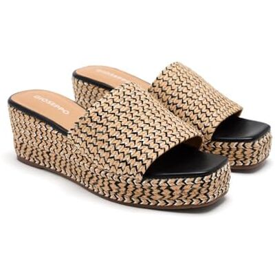 GIOSEPPO Damen Egremont Keilsandale, Schwarz, 37 EU GIOSEPPO Damen Egremont Keilsandale, Schwarz, 37 EU