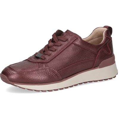 CAPRICE Damen Sneaker flach aus Leder mit Schnürsenkeln, Rot (Bordeaux Deer), 37 EU CAPRICE Damen Sneaker flach aus Leder mit Schnürsenkeln, Rot (Bordeaux Deer), 37 EU