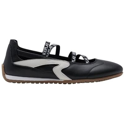 Replay Damen Ballerinas mit Riemen, Black 003 (Schwarz), 38 Replay Damen Ballerinas mit Riemen, Black 003 (Schwarz), 38