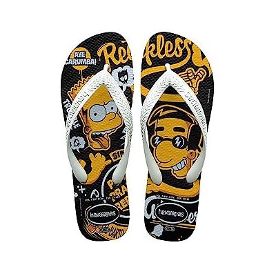 Havaianas Simpsons Unisex FlipFlop Black 35 EU Havaianas Simpsons Unisex FlipFlop Black 35 EU