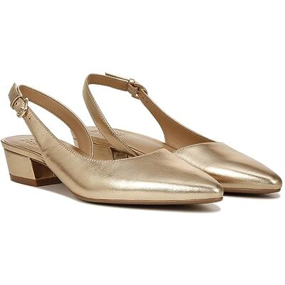 Naturalizer Womens Banks Slingback-Pumps, Weite Passform, Dunkles Gold Metallic Leder, EU 41 Naturalizer Womens Banks Slingback-Pumps, Weite Passform, Dunkles Gold Metallic Leder, EU 41
