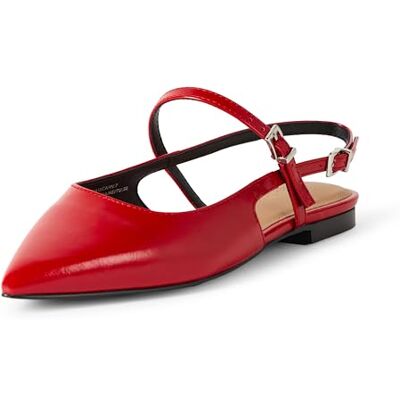 The Drop Damen Tammie Pointed Toe Flach, Rot, Größe 36 The Drop Damen Tammie Pointed Toe Flach, Rot, Größe 36