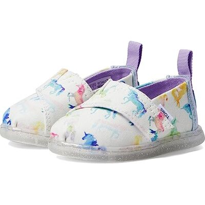 TOMS Klassische AlpargataLoafer für Mädchen, flach, Weiße Aquarell-Einhörner, 3 UK Child TOMS Klassische AlpargataLoafer für Mädchen, flach, Weiße Aquarell-Einhörner, 3 UK Child
