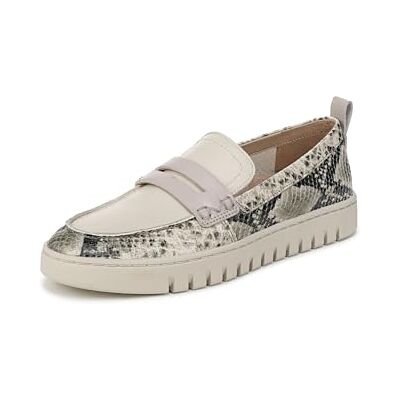 Vionic Damen Uptown Loafer Flat, Cream Snake Embossed Leather, 38.5 EU Vionic Damen Uptown Loafer Flat, Cream Snake Embossed Leather, 38.5 EU