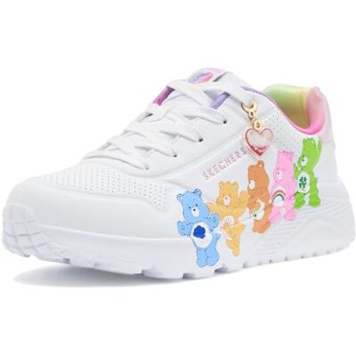 Skechers Mädchen UNO Lite Turnschuhe, White Synthetic Multi Trim, 37 EU Skechers Mädchen UNO Lite Turnschuhe, White Synthetic Multi Trim, 37 EU