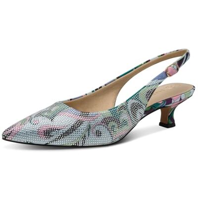 MARCO TOZZI Damen Pumps Synthetik weiches Feel Me Fußbett weiches Innenfutter Elegante, grün (Green Multi), 41 EU MARCO TOZZI Damen Pumps Synthetik weiches Feel Me Fußbett weiches Innenfutter Elegante, grün (Green Multi), 41 EU