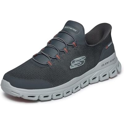Skechers Herren Glide-Step Turnschuhe, Charcoal Mesh Hotmelt Orange Trim, 42 EU Skechers Herren Glide-Step Turnschuhe, Charcoal Mesh Hotmelt Orange Trim, 42 EU