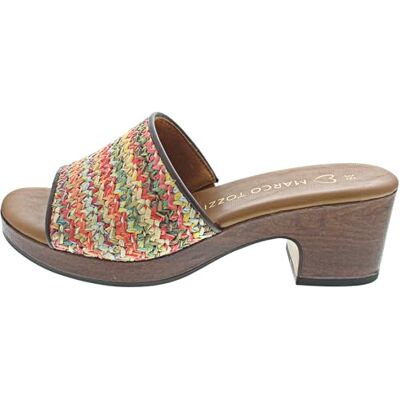 MARCO TOZZI Damen 2-27260-46 Pantolette, Mocca Multi, 39 EU MARCO TOZZI Damen 2-27260-46 Pantolette, Mocca Multi, 39 EU