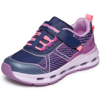 Skechers Mädchen Glide-Step + Sprint Lines Turnschuhe, Navy Synthetic Multi Trim, 34 EU Skechers Mädchen Glide-Step + Sprint Lines Turnschuhe, Navy Synthetic Multi Trim, 34 EU