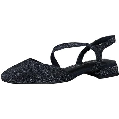 MARCO TOZZI Damen Slingpumps Elegant Vegan, Blau (Navy Metallic), 36 EU MARCO TOZZI Damen Slingpumps Elegant Vegan, Blau (Navy Metallic), 36 EU