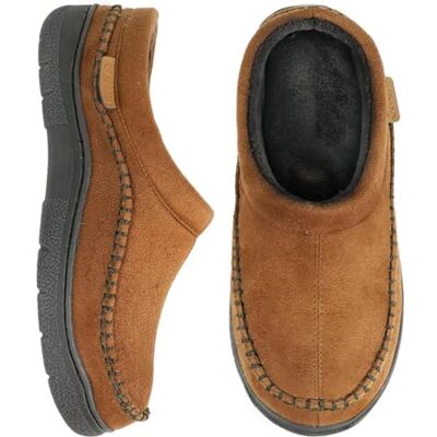 Zigzagger Herren Fuzzy Mokassin Hausschuhe Indoor/Outdoor Fluffy House Shoes, Cold Tawny, 40/42 EU Zigzagger Herren Fuzzy Mokassin Hausschuhe Indoor/Outdoor Fluffy House Shoes, Cold Tawny, 40/42 EU