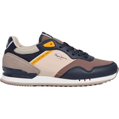 Pepe Jeans Herren London Cross M Sneak, Braun Hide Beige, 10 UK Pepe Jeans Herren London Cross M Sneak, Braun Hide Beige, 10 UK