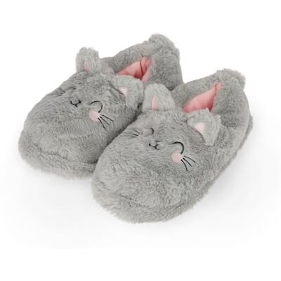 LEGAMI Hausschuhe Cosy Slippers, Kitty Thema, Small, Größe EU 35-38, UK 2½ 5, Gummisohle, Waschmaschinengeeignet LEGAMI Hausschuhe Cosy Slippers, Kitty Thema, Small, Größe EU 35-38, UK 2½ 5, Gummisohle, Waschmaschinengeeignet