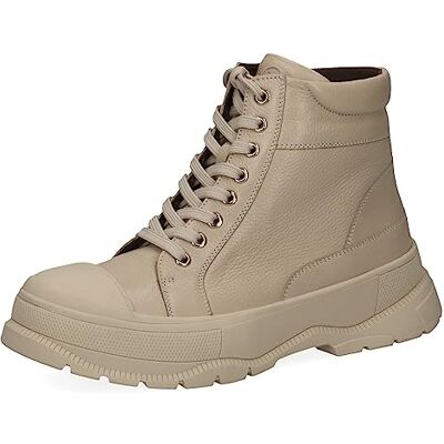 CAPRICE Damen Stiefeletten zum Schnüren Climotion aus Leder Plateau Weite G, Beige (Ecru Nappa), 42 EU CAPRICE Damen Stiefeletten zum Schnüren Climotion aus Leder Plateau Weite G, Beige (Ecru Nappa), 42 EU