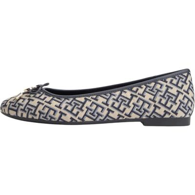 Tommy Hilfiger Damen Th Charm Jacquard Ballerina FW0FW09504 Ballerinas, Blau, 35 Tommy Hilfiger Damen Th Charm Jacquard Ballerina FW0FW09504 Ballerinas, Blau, 35