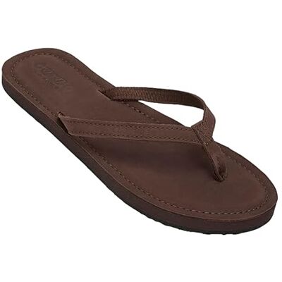 COOL shoe corp. Damen Safi Flipflop, braun, 37 EU Schmal COOL shoe corp. Damen Safi Flipflop, braun, 37 EU Schmal