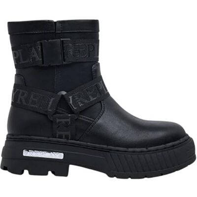Replay Mädchen Stiefeletten mit Schnalle, Black 003 (Schwarz), 31 Replay Mädchen Stiefeletten mit Schnalle, Black 003 (Schwarz), 31