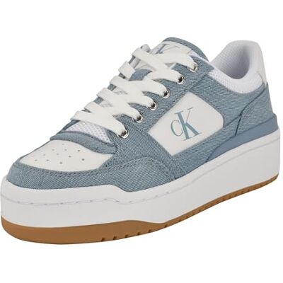 Calvin Damen Alondra Sneaker, White/Medium Blue Denim Logo 420, 37 EU Calvin Damen Alondra Sneaker, White/Medium Blue Denim Logo 420, 37 EU