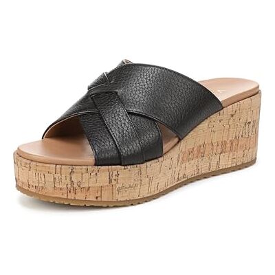 Vionic Damen Dawn Keilsandalen, Schwarz Leder, Mittel, EU 40 Vionic Damen Dawn Keilsandalen, Schwarz Leder, Mittel, EU 40