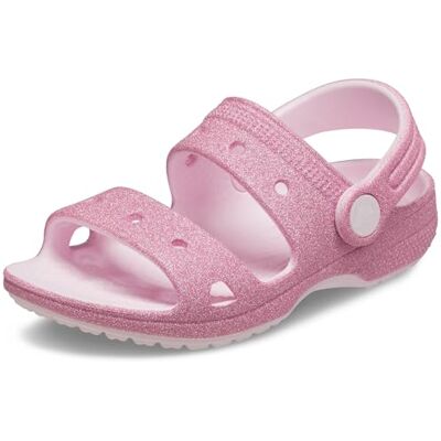 Crocs Unisex Kinder Classic Glitter Sandal T Sandalen, Pink Milk, 23/24 EU Crocs Unisex Kinder Classic Glitter Sandal T Sandalen, Pink Milk, 23/24 EU